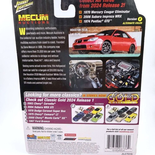Johnny Lightning Subaru Impreza WRX 2006 White 1:64 tył