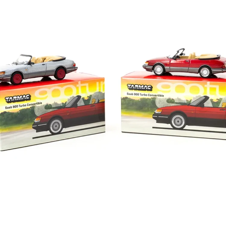 Tarmac Works Saab 900 Turbo Convertible Red 1:64 tył