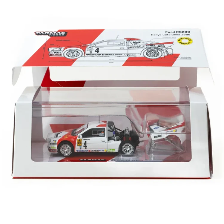 Tarmac Works Ford RS200 Rallye Catalunya 1986 #04 1:64 opakowanie