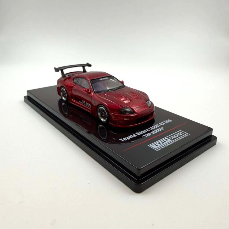 INNO64 Toyota Supra A80 Top Secret GT300 RED Metallic 1:64 przód detale