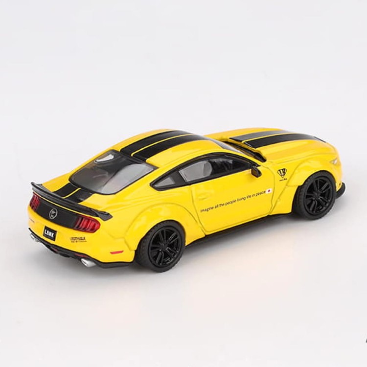 Mini GT Ford 2015 Mustang Lb-Works żółty 1:64 tył