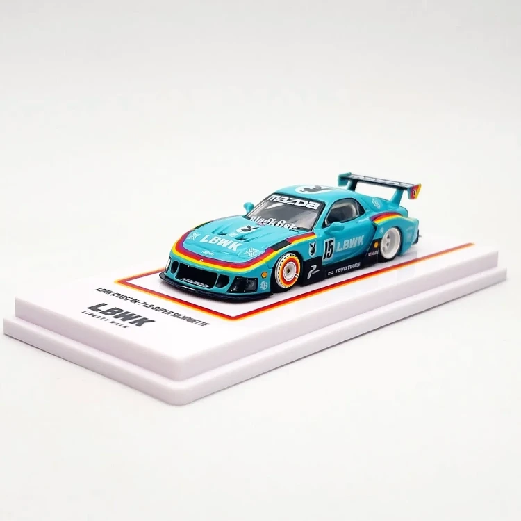 INNO64 LBWK Mazda RX7 FD3S LB-Super Silhouette Blue 1:64 przód