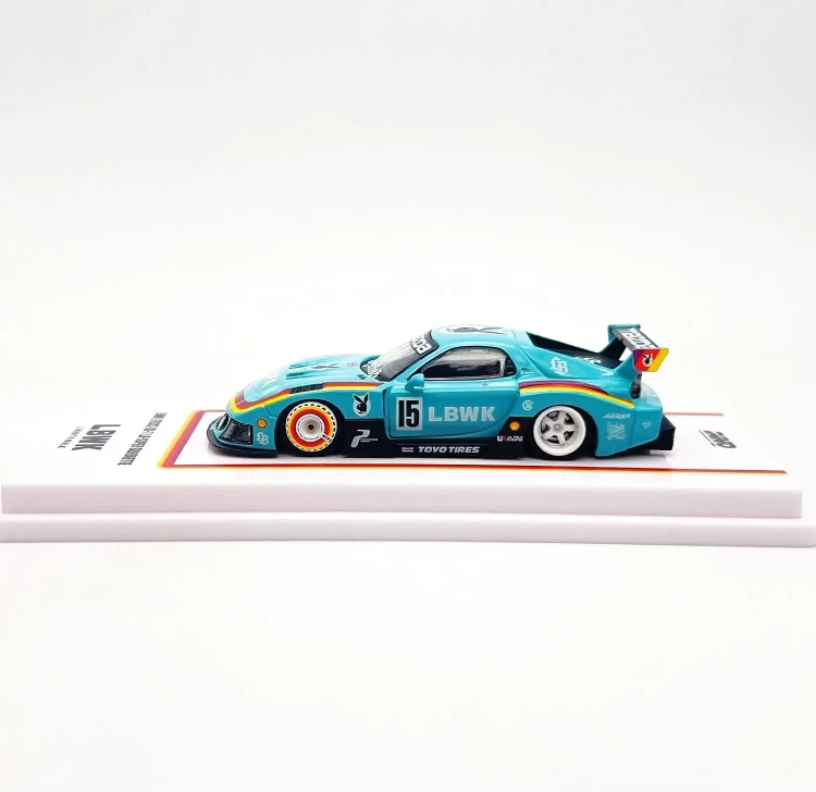 INNO64 LBWK Mazda RX7 FD3S LB-Super Silhouette Blue 1:64 bok