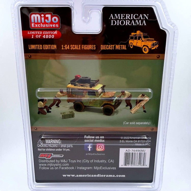 American Diorama Figurki Off Road Adventure 2 1:64 tył