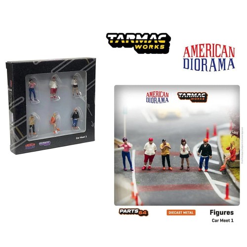 American Diorama Figurki Car Meet 1 1:64 przód