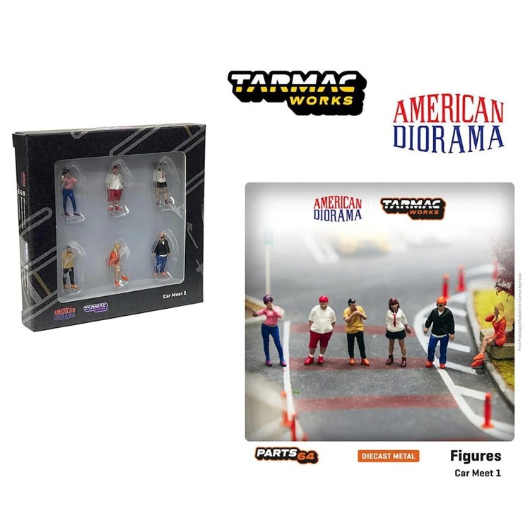 American Diorama Figurki Car Meet 1 1:64 przód