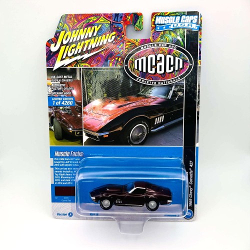 Johnny Lightning Chevy 1969 Corvette 427 Bordo 1:64 przód