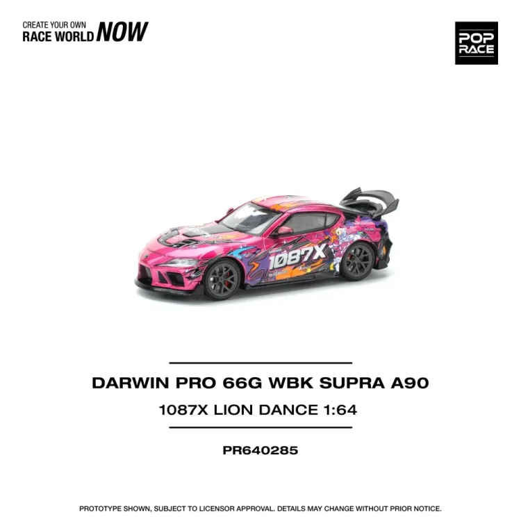 Pop Race Toyota Supra A90 Darwin Pro 66G WBK 1087X Lion Dance 1:64 przód