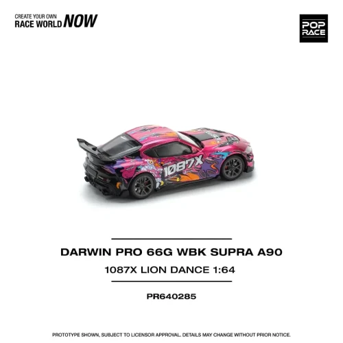 Pop Race Toyota Supra A90 Darwin Pro 66G WBK 1087X Lion Dance 1:64 tył