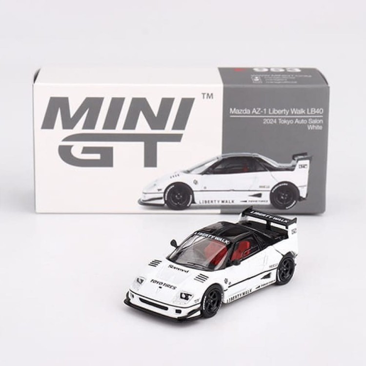 Mini GT Mazda AZ-1 Liberty Walk LB40 Tokyo Auto Salon 1:64 box