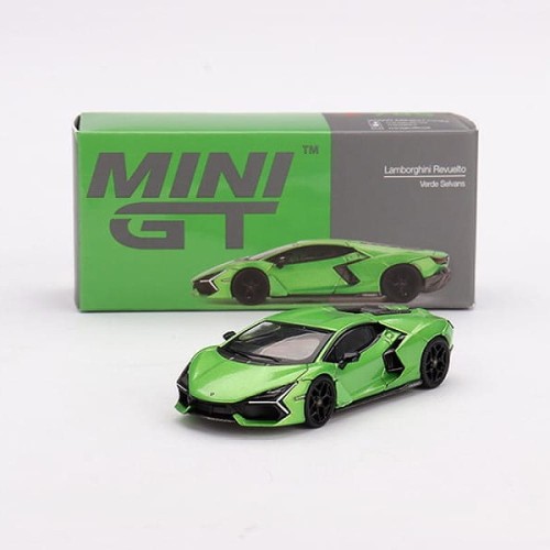 Mini GT Lamborghini Revuelto - 2024, verde selvans 1:64 box