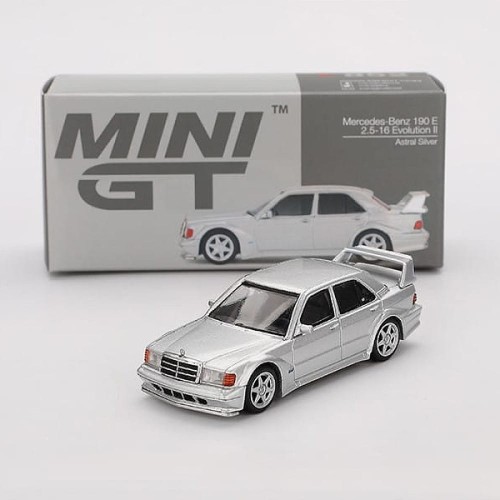 Mini GT Mercedes-Benz 190E 2,5-16 EVO 2 - 1989, astral silver 1:64 box