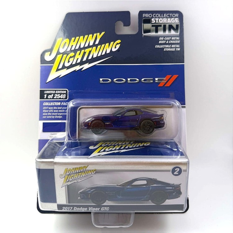 Johnny Lightning Dodge Viper GTC 2017 niebieski 1:64 przód