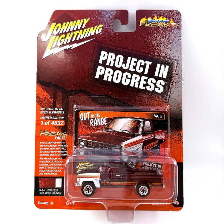 Johnny Lightning Ford Ranger 1984 Project in progres Red/White 1:64 karta