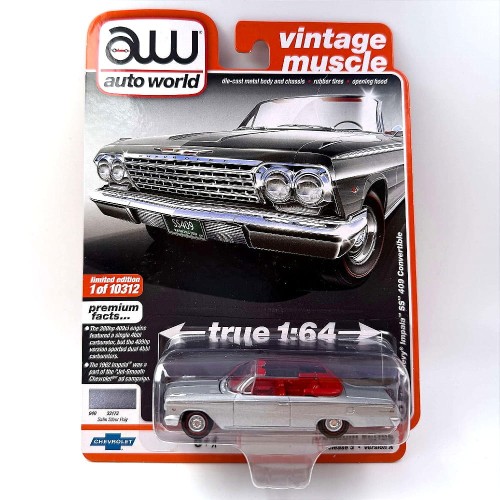 Auto World Chevy Impala 1962 SS 409 Convertible 1:64 karta