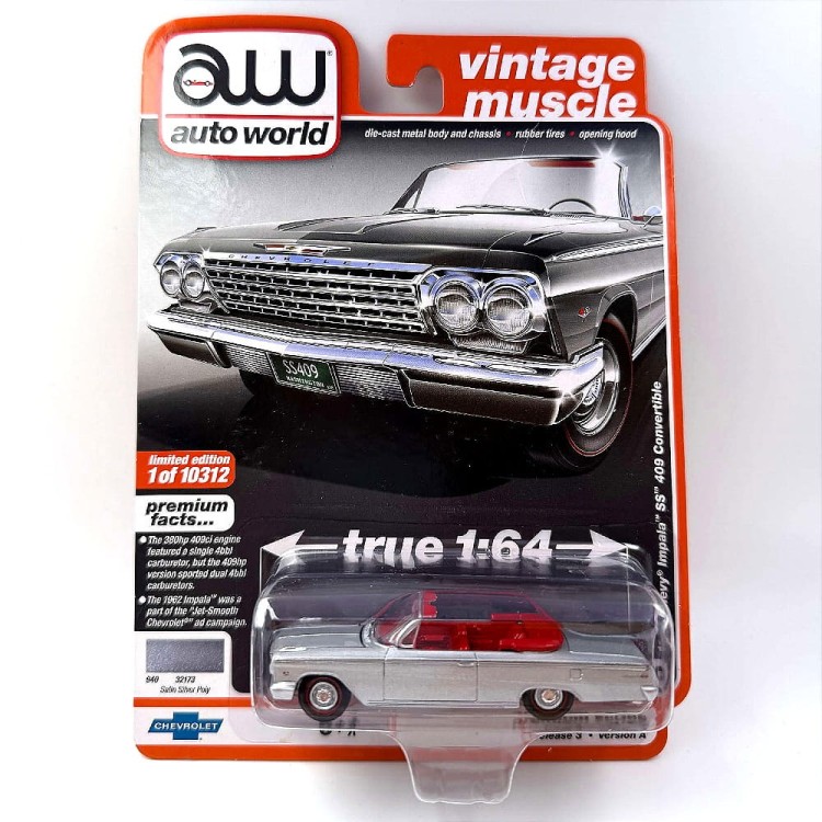 Auto World Chevy Impala 1962 SS 409 Convertible 1:64 karta