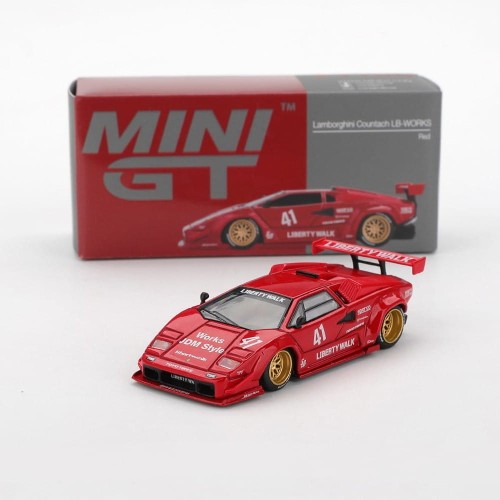Mini GT Lamborghini Countach LB-Works Red - 1:64 kartonik