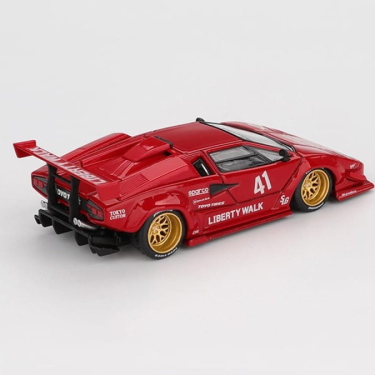 Mini GT Lamborghini Countach LB-Works Red - 1:64 tył
