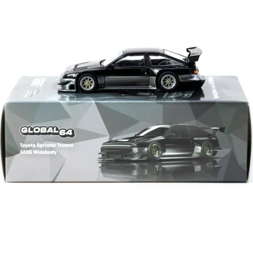 Tarmac Works Toyota Sprinter Trueno AE86 Widebody Black/Grey - Designed by Jon Sibal 1:64 kartonik
