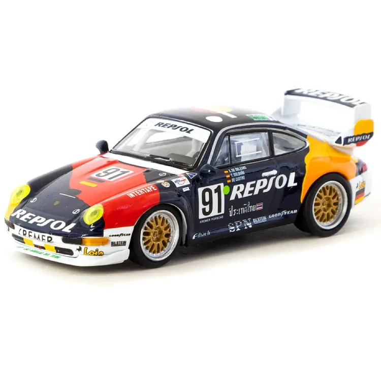 Schuco x Tarmac Works Porsche 911 GT2 24h LE MANS 1995 #91 1:64 przód