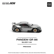 Pop Race Toyota Pandem GR86 Silver 1:64 bok