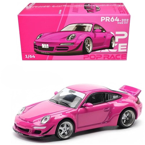 Pop Race Porsche 911 RWB 997 Pink 1:64 PR64-202 box
