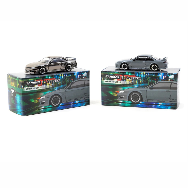 Tarmac Works Nissan Silvia S14 VERTEX Grey 1:64 chase