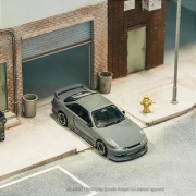 Tarmac Works Nissan Silvia S14 VERTEX Grey 1:64 diorama