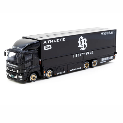 Tarmac Works Liberty Walk Mitsubishi Fuso Super Great LB-TRUCKS Black 1:64 przód