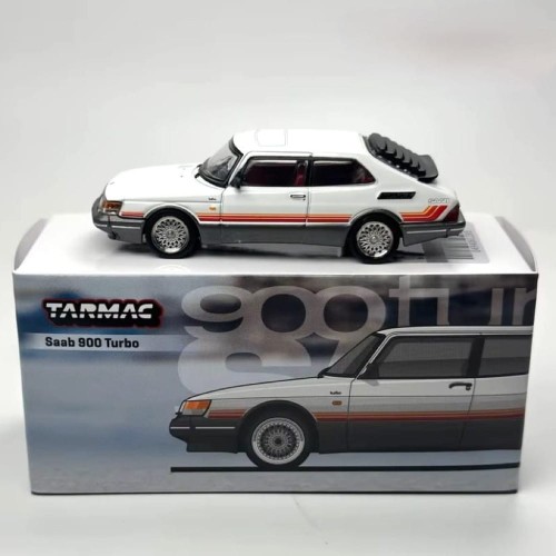 Tarmac Works Saab 900 Turbo White 1:64 bok
