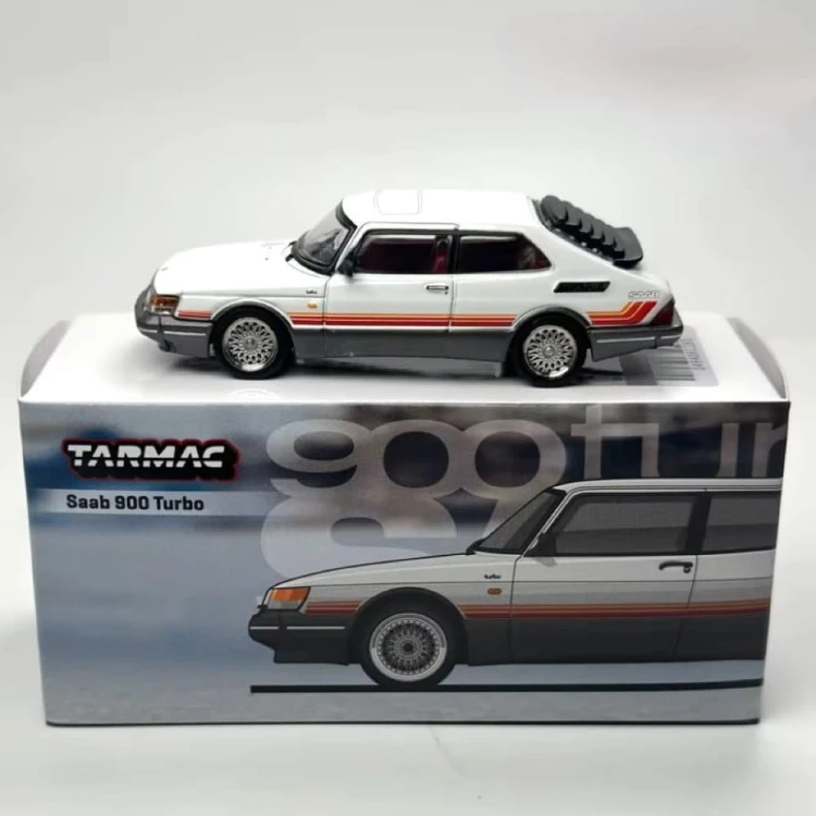 Tarmac Works Saab 900 Turbo White 1:64 bok