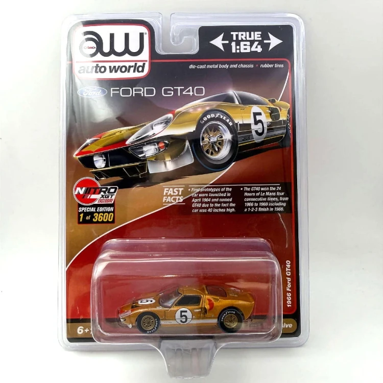 Auto World 1966 Ford GT40 Gold 1:64 przód