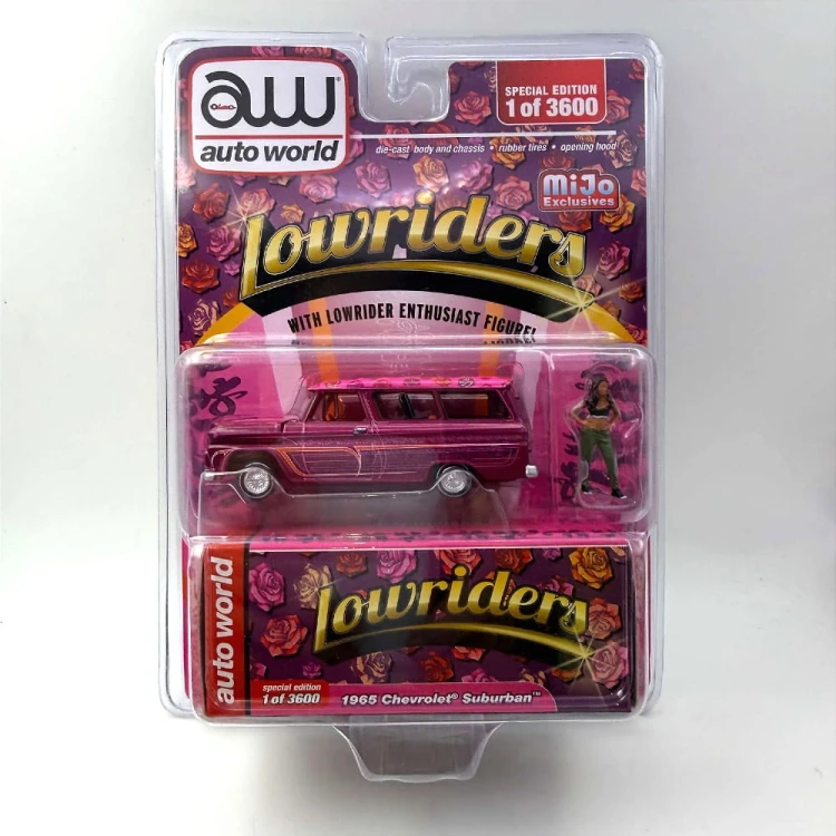 Auto World Chevrolet 1965 Subruban Lowriders with Figure 1:64 przód