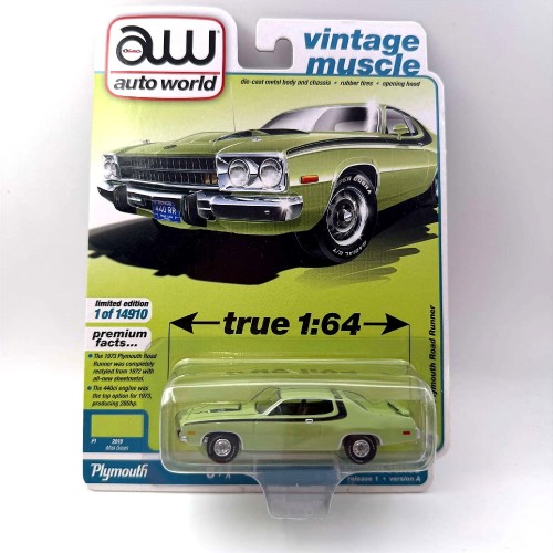 Auto World Plymouth 1973 Road Runner 1:64 przód