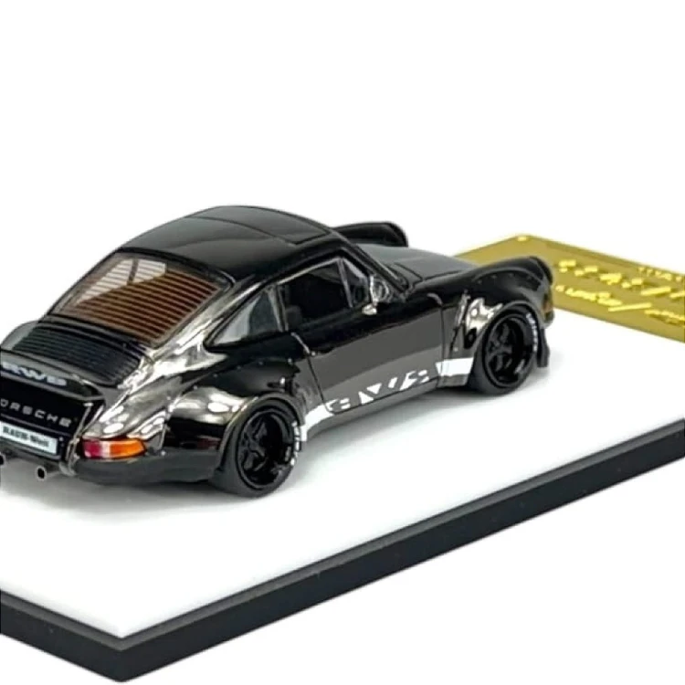 My Model Collect Porsche 911 RWB 930 RAUH-Welt Akira Nakai Chrome Black 1:64 tył