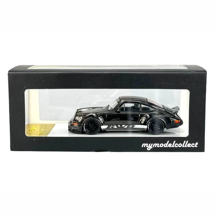 My Model Collect Porsche 911 RWB 930 RAUH-Welt Akira Nakai Chrome Black 1:64 box