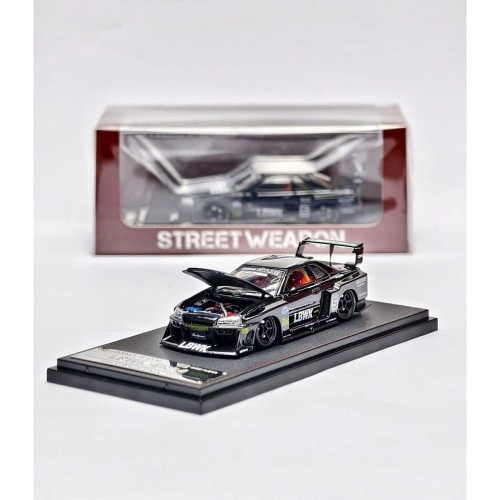 STREET WEAPON GHOST PLAYER Nissan Skyline R34 LBWK Black 1:64 przód
