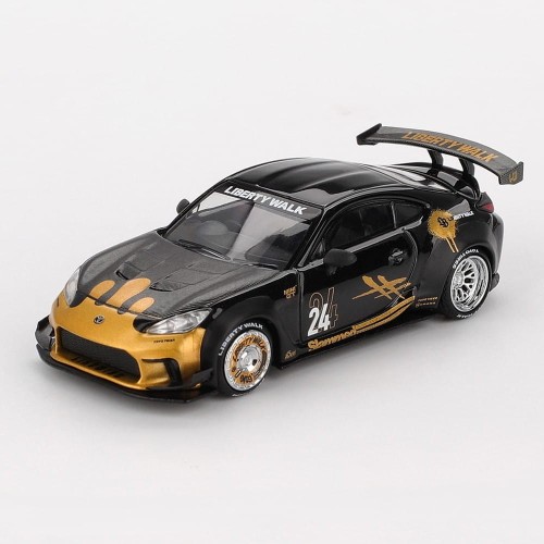 MINI GT Toyota GR86 LB★Nation Black / Gold 1:64 przód