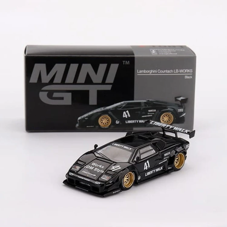 MINI GT Lamborghini Countach LB-WORKS Black 1:64 box