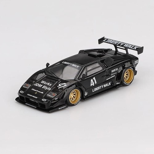 MINI GT Lamborghini Countach LB-WORKS Black 1:64 przód