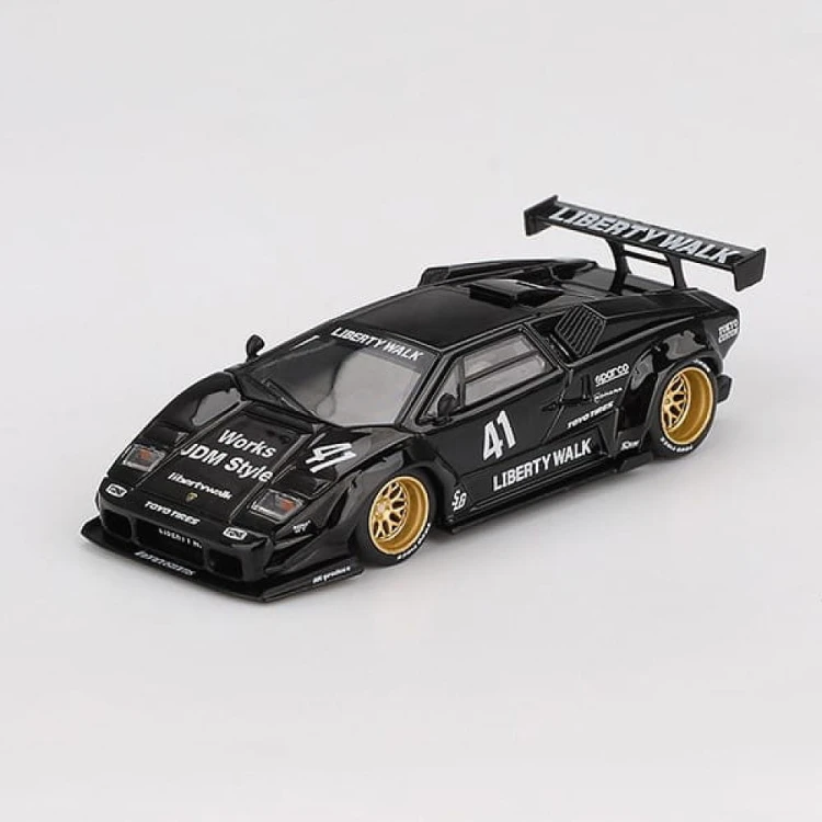MINI GT Lamborghini Countach LB-WORKS Black 1:64 przód