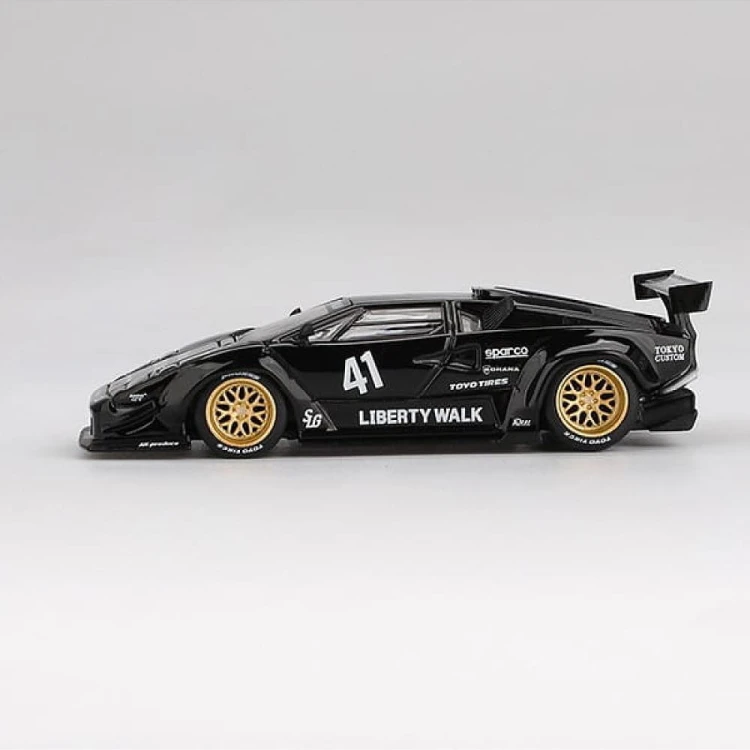 MINI GT Lamborghini Countach LB-WORKS Black 1:64 bok
