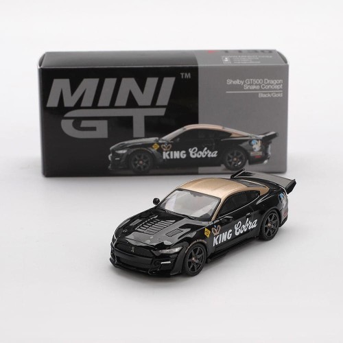 MINI GT Shelby GT500 Dragon Snake Concept Black/Gold 1:64 box