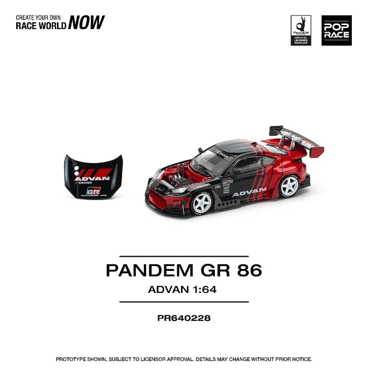 Pop Race Pandem Toyota GR86 Adwan 1:64 przód
