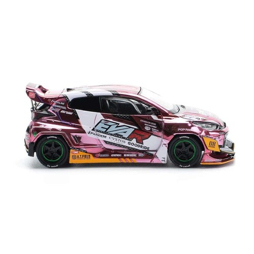 Pop Race GR Yaris Eva RT Custom Chrome Type-08 1:64 bok