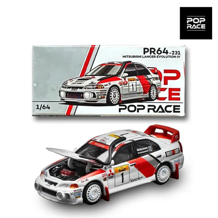 Pop Race Mitsubishi Lancer Evo IV Rally Safari 1:64 przód