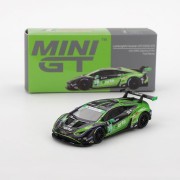 Mini GT Lamborghini Huracán GT3 EVO2 #78 Forte Racing 2024 IMSA Daytona 24 Hrs 1:64 box