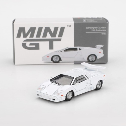 Mini GT Lamborghini Countach 25th Anniversary White 1:64 box