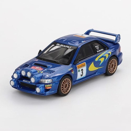 MINI GT Subaru Impreza WRC98 1998 Rally Monte-Carlo 3rd Place #3 1:64 przód