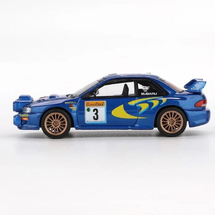 MINI GT Subaru Impreza WRC98 1998 Rally Monte-Carlo 3rd Place #3 1:64 bok